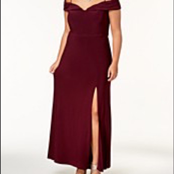 Plus Size Off The Shoulder Gown
